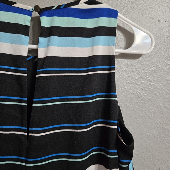 Tommy Hilfiger Blue Striped Trapeze Dress Size 8 - Picture 10 of 16